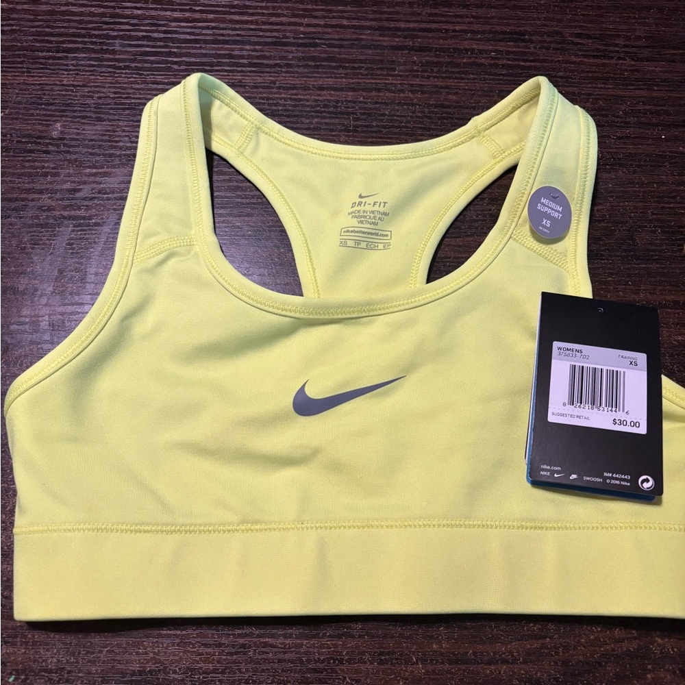 Nike Women's Yellow Sports Bra